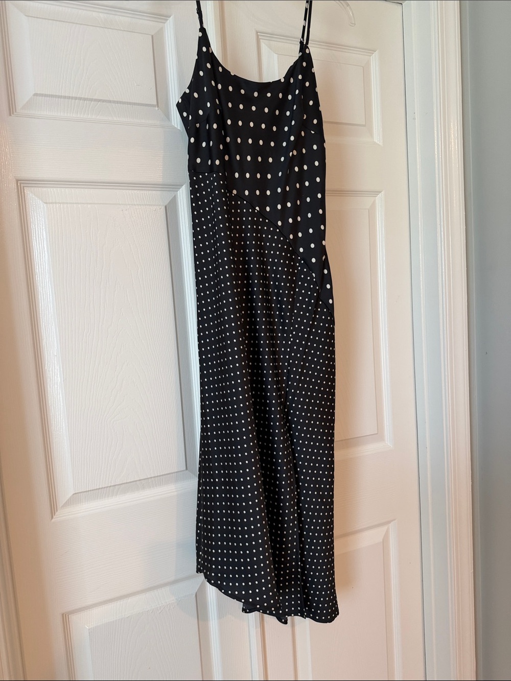 a new day Black Polka Dot Maxi Slip Dress